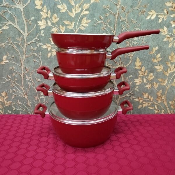 Kiam 9 Pcs Ceramic Coating Non Stick Cookware Set